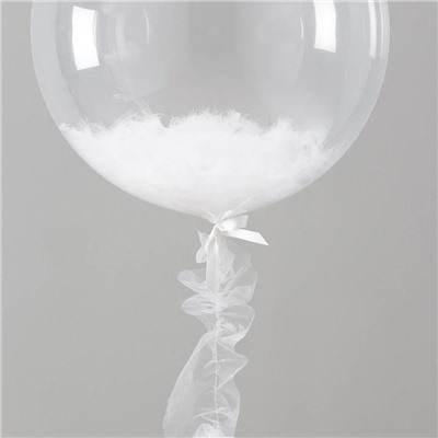 Шар (18''/46 см) Сфера 3D, Deco Bubble, Прозрачный, Кристалл, 10 шт. в упак