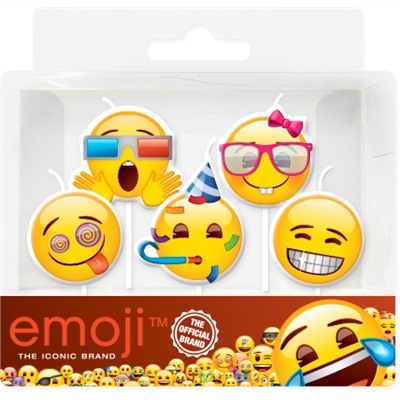 Тарелки (9''/23 см) Смайл, Emoji, Желтый, 6 шт