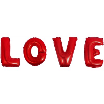 Набор шаров-букв (32''/81 см) LOVE, Красный, 1 шт. в упак
