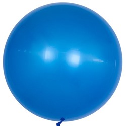 Шар (18''/46 см) Сфера 3D, Deco Bubble, Синий, Глянец, 1 шт