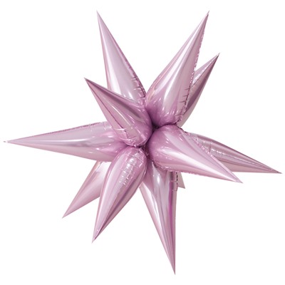Фольгированный шар (26''/66 см) Фигура, Звезда составная, Розовый, 1 шт