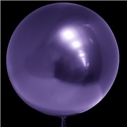 Шар (18''/46 см) Сфера 3D, Deco Bubble, Фиолетовый, Хром, 10 шт