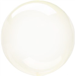 Шар (18''/46 см) Сфера 3D, Deco Bubble, Желтый, Кристалл, 10 шт