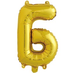 Фольгированный шар с клапаном (16''/41 см) Мини-буква, Б, Золото, 1 шт. в упак