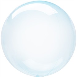 Шар (18''/46 см) Сфера 3D, Deco Bubble, Голубой, Кристалл, 10 шт