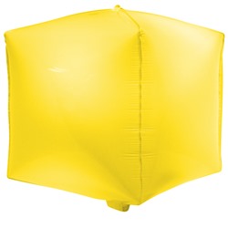 Шар 3D (20''/51 см) Куб, Макарунс, Лимонно-желтый, 1 шт