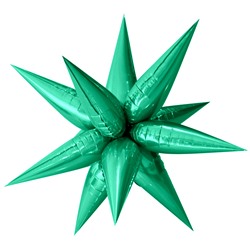 Шар 3D (26''/66 см) Звезда, Составная, Зеленый, 1 шт. в упак