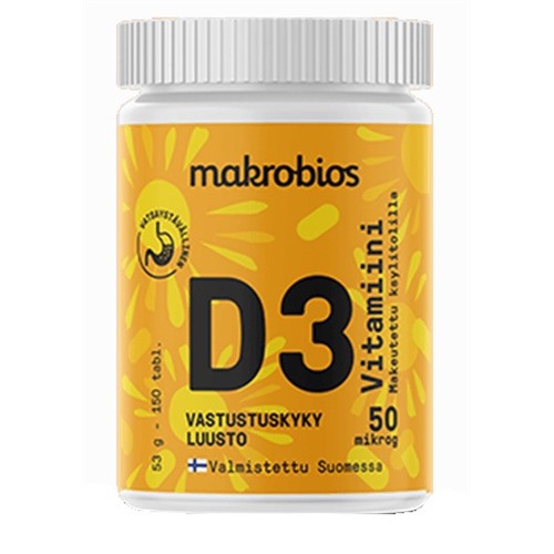 Macrobios Vitamin D3 50 мкг 150 жевательные таблетки 53 г
