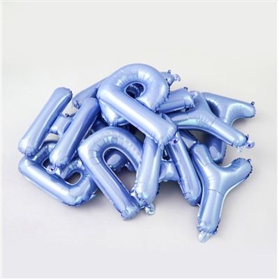 Набор шаров-букв из фольги (16''/41 см) Мини-Надпись "Happy Birthday", Голубой, 1 шт. в упак