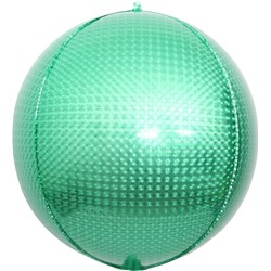 Шар 3D (24''/61 см) Сфера, Стерео, Зеленый, Голография, 1 шт