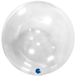 Шар (18''/46 см) Сфера 3D, Deco Bubble, Прозрачный, Кристалл, 1 шт