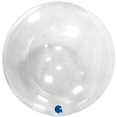 Шар (18''/46 см) Сфера 3D, Deco Bubble, Прозрачный, Кристалл, 1 шт