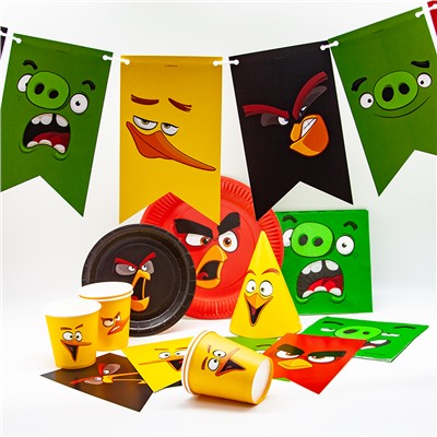 Салфетки, Angry Birds, Зеленый, 33*33 см, 20 шт
