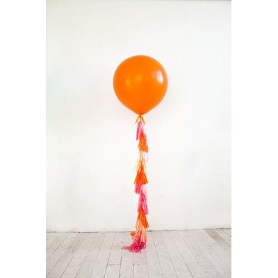 Шар (18''/46 см) Сфера 3D, Deco Bubble, Оранжевый, Глянец, 1 шт