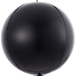 Шар 3D (20''/51 см) Сфера, Черный, 1 шт