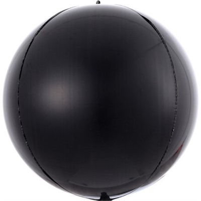 Шар 3D (20''/51 см) Сфера, Черный, 1 шт