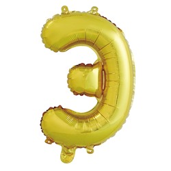 Фольгированный шар с клапаном (16''/41 см) Мини-буква, Э, Золото, 1 шт. в упак