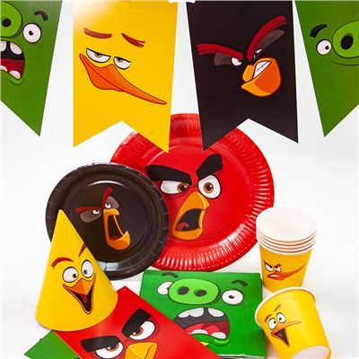 Салфетки, Angry Birds, Зеленый, 33*33 см, 20 шт