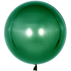 Шар с клапаном (18''/46 см) Сфера 3D, Deco Bubble, Зеленый, Хром, 1 шт