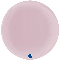 Шар (18''/46 см) Сфера 3D, Розовый, 1 шт