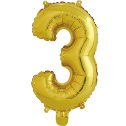 Фольгированный шар с клапаном (16''/41 см) Мини-буква, З, Золото, 1 шт. в упак