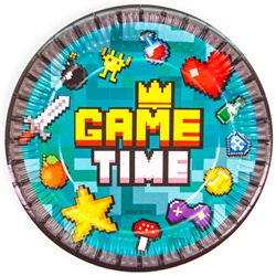 Тарелки (9''/23 см) Game Time, Пиксели, 6 шт