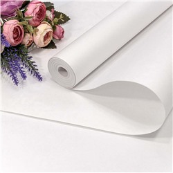 Упаковочная бумага, Крафт 70гр (0,5*50 м) Белый, 1 шт