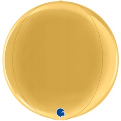 Шар (18''/46 см) Сфера 3D, Золото, 1 шт