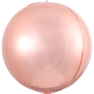 Шар 3D (15''/38 см) Мини-сфера, Розовое Золото, 1 шт