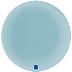 Шар (18''/46 см) Сфера 3D, Голубой, 1 шт