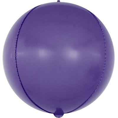 Шар 3D (24''/61 см) Сфера, Макарунс, Фиолетовый, 1 шт