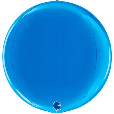 Шар (18''/46 см) Сфера 3D, Синий, 1 шт