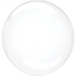 Шар (30''/76 см) Сфера 3D, Deco Bubble, Прозрачный, Кристалл, 10 шт. в упак