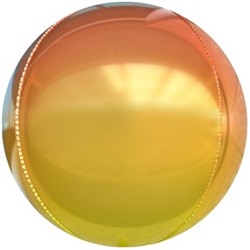 Шар 3D (24''/61 см) Сфера, Оранжевый, Градиент, 1 шт
