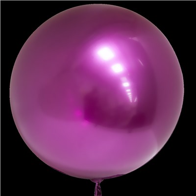 Шар (18''/46 см) Сфера 3D, Deco Bubble, Фуше, Хром, 10 шт