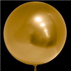 Шар (18''/46 см) Сфера 3D, Deco Bubble, Золото, Хром, 1 шт